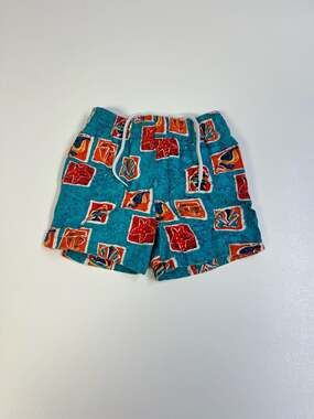 Vintage Surf Sport 1996 Beach Swim Trunks Toddler 18MO Nautical Print